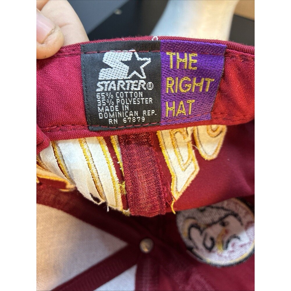 Vintage 90s Florida State Seminoles Starter Big Side Logo Snapback Hat NWT - Picture 8 of 8